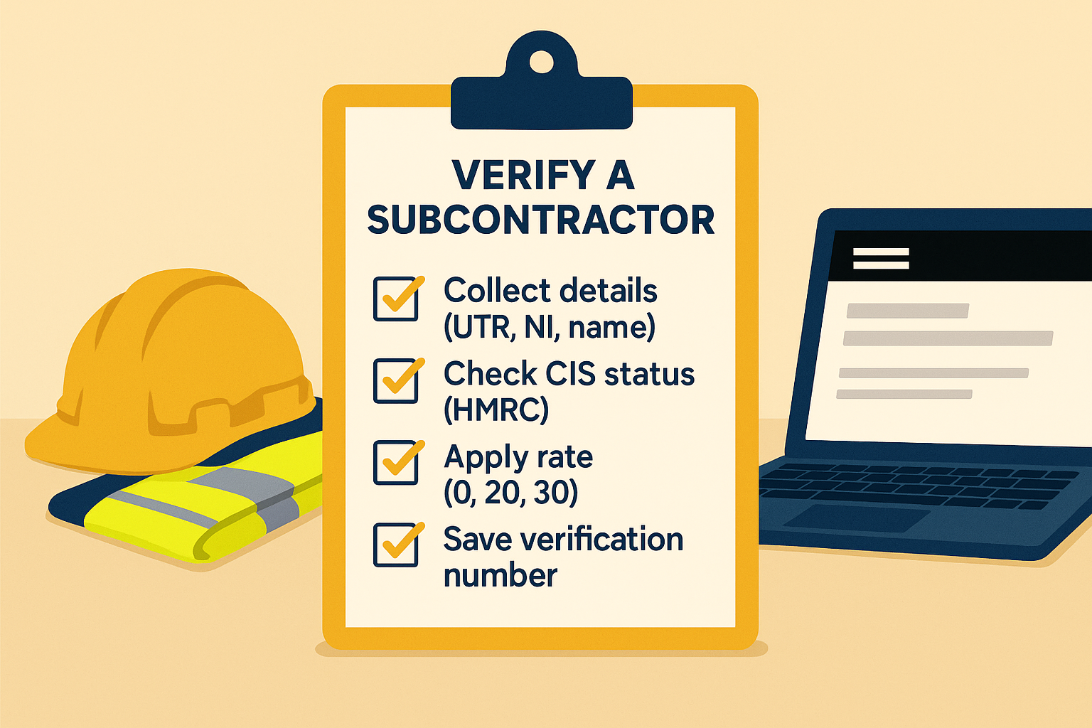 CIS subcontractor verification: what to collect, where to check and a simple automation to log rates
