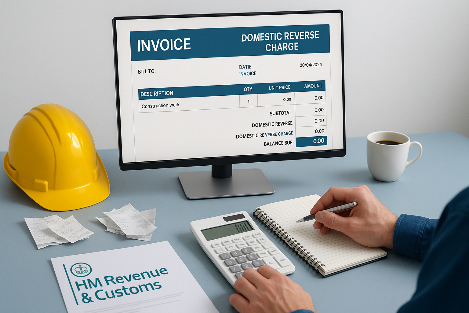 Domestic reverse charge VAT for construction: simple checklist, invoice wording and VAT return boxes