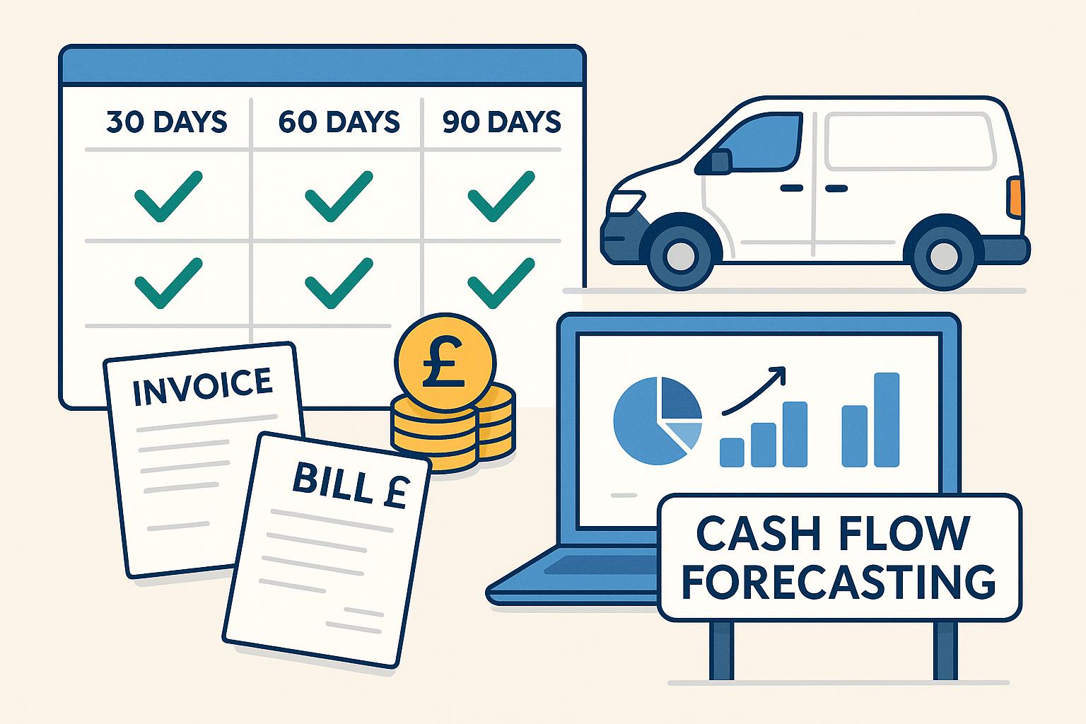 Cash flow forecasting for trades in Xero or QuickBooks: simple setup, open banking tips and a one‑page template