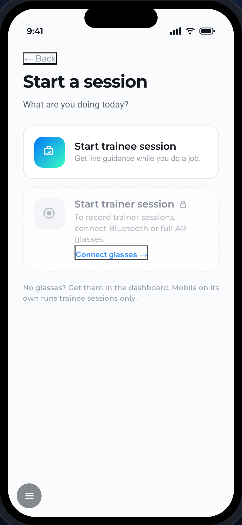 Choosing trainee or trainer