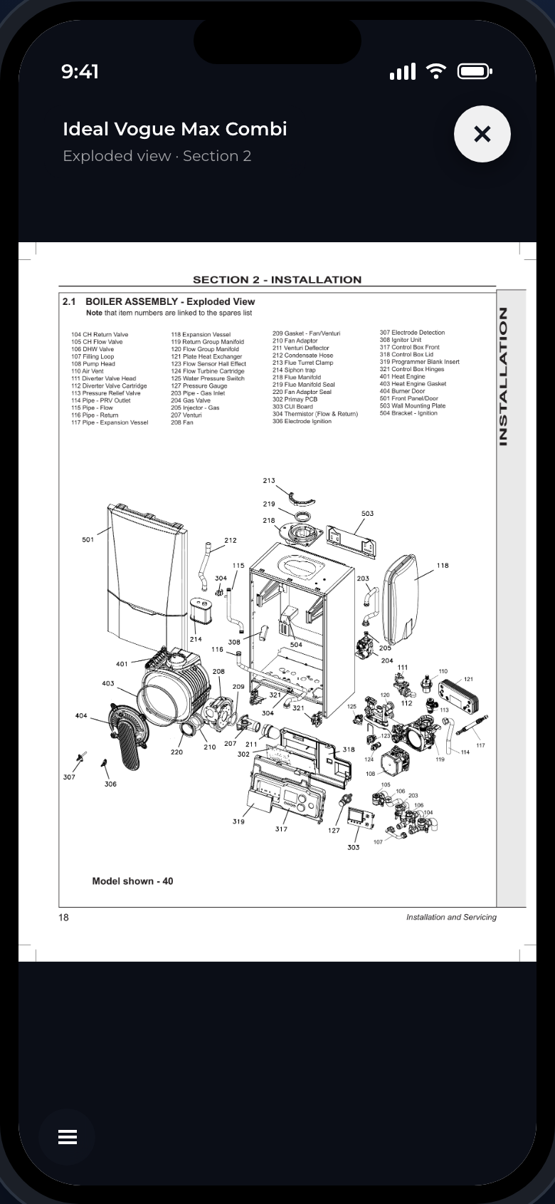 Exploded parts diagram