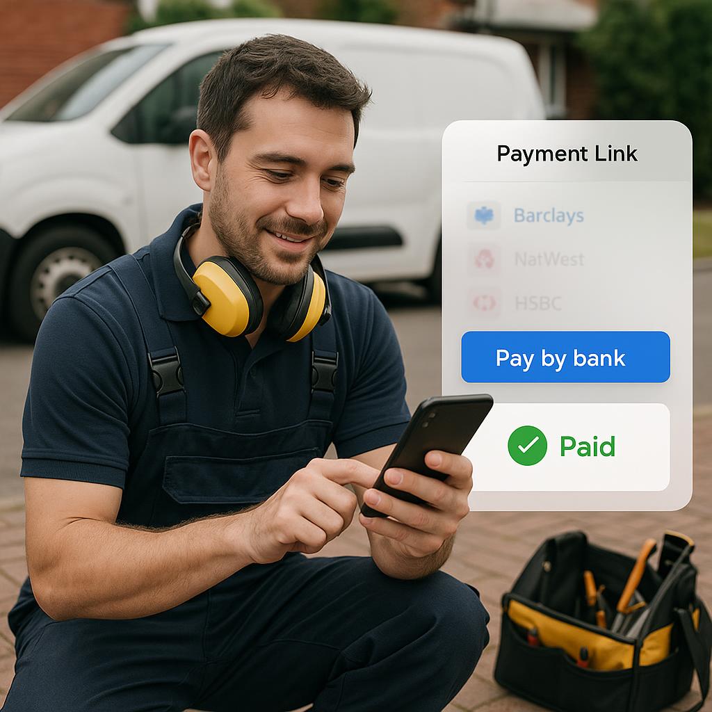 Pay by bank links for trades: setup with Stripe or GoCardless, fees, refunds and clean Xero/QuickBooks reconciliation