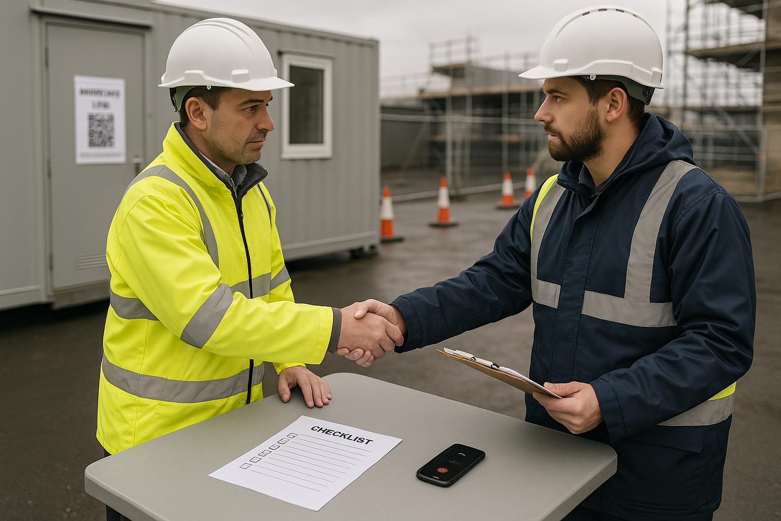 Shift handover log for construction: free template, WhatsApp voice note script and QR setup